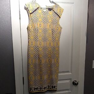 Yellow Geometric Pattern Dress